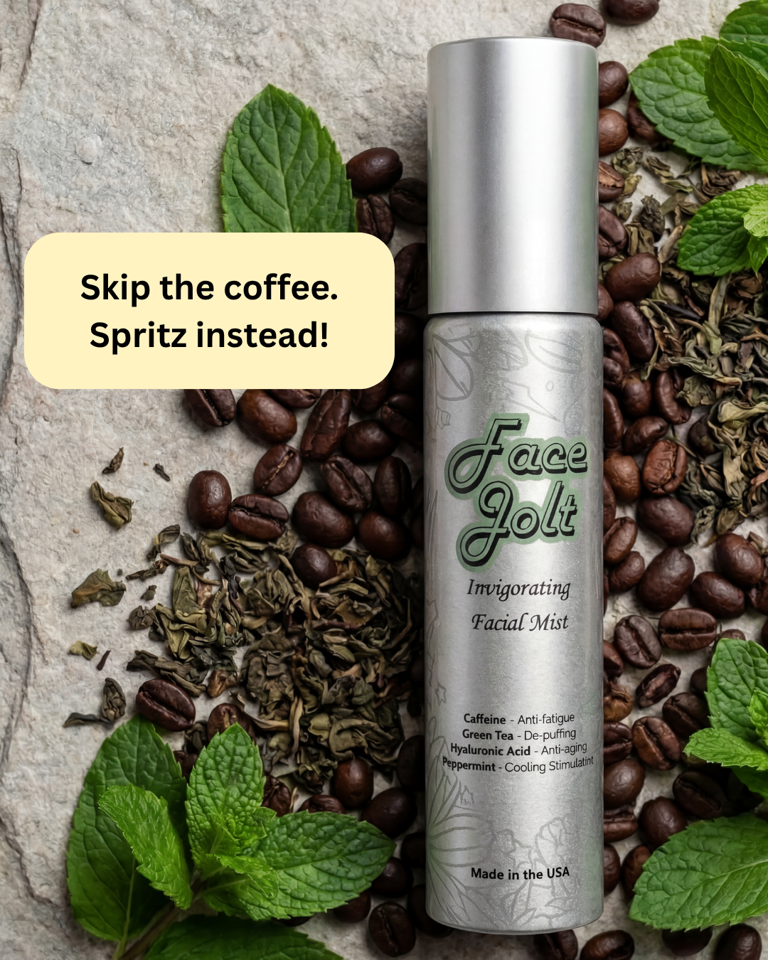 Face Jolt Invigorating Facial Mist | Caffeine + Peppermint